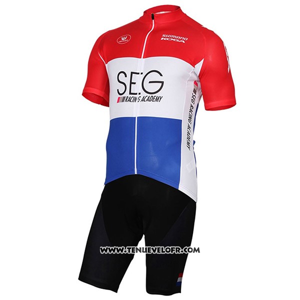 2017 Maillot Ciclismo SEG Racing Academy Champion Pays Bas Manches Courtes et Cuissard